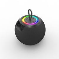 Nouvelle Enceinte Portable RGB de Bureau et d'Extérieur, Design Rond en Tissu, avec Lumières et Basses Puissantes, Idéale comme Cadeau Original