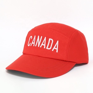 Gorras Deportivas de 5 Paneles para <span class=keywords><strong>Mujer</strong></span>, con Logotipo Bordado Personalizado, Transpirables, con Visera Curva, Color Rojo, Ideales para Correr y Senderismo - Product Image 1