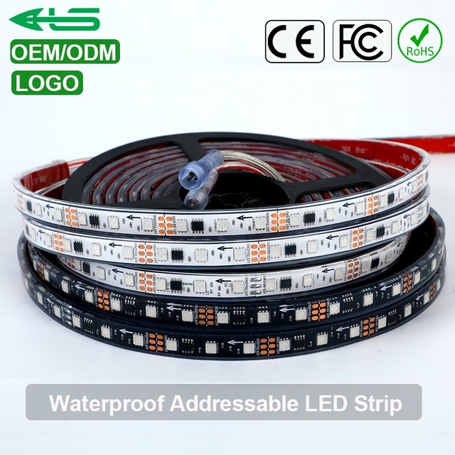 ODM/OEM 12V WS2811 TM1934 16703 Addressable RGB LED Strip Light Waterproof LED Strip Lights 12V for RGB Stage Light