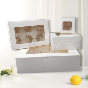 <span class=keywords><strong>Caja</strong></span> de Cartón <span class=keywords><strong>para</strong></span> Pastelería y Repostería al Por Mayor con Ventana Transparente <span class=keywords><strong>para</strong></span> Pasteles, <span class=keywords><strong>Cupcakes</strong></span>, Donas y Alimentos - Product Image 1