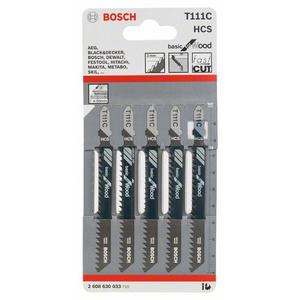 BOSCH - 2608630808 Hoja de sierra de calar T 111 C ''Basic para madera''-EAN 3165140007139 HOJAS Y DISCOS DE CORTE HOJAS DE SIERRA - Product Image 1