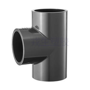 Raccord en T en PVC Gesheng, diamètre égal, noir, type horizontal, pour système d'alimentation en eau et d'évacuation - Product Image 1