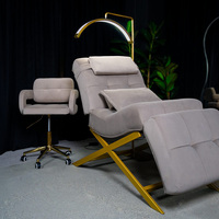 Table de massage ergonomique confortable avec base en métal solide pour chambre à coucher, salon, lit de soin des cils