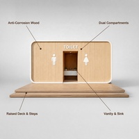 Toilettes mobiles en bois écologiques durables personnalisées Greens avec un design contemporain - Solution d'assainissement extérieur