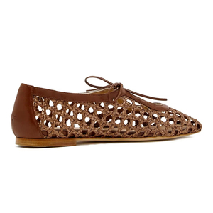 <span class=keywords><strong>Scarpe</strong></span> Ballerine Eleganti Personalizzate in Rete per Donna, Slip-on con Punta Quadrata in <span class=keywords><strong>Rafia</strong></span> - Product Image 3