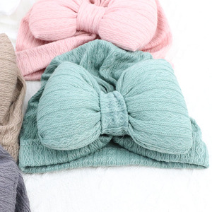 Cappello Turbante con Fiocco <span class=keywords><strong>per</strong></span> <span class=keywords><strong>Neonata</strong></span>, Berretto Morbido in Nylon con Fascia <span class=keywords><strong>per</strong></span> Bambine - Product Image 1