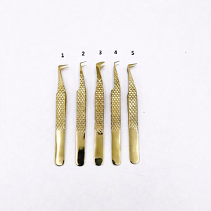 Juego de Pinzas para Pestañas Curvas de 90 Grados con Logotipo Personalizado de Somofy Enterprises, Pinzas de Acero Inoxidable para Extensiones de Pestañas - Product Image 1