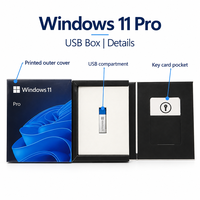 Logiciel Windows 11 Pro Professional avec clé de licence sur clé USB pour PC portable, version anglaise mondiale, activation en ligne
