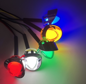 12-24V CHROM NEON RUND MINI 3/4 ZENTER BERLICH LED AUSCLUSS-SIDE-LICHTSFÜR TRUCKHANDEL LICHTSFÜR TRICKS - Product Image 3