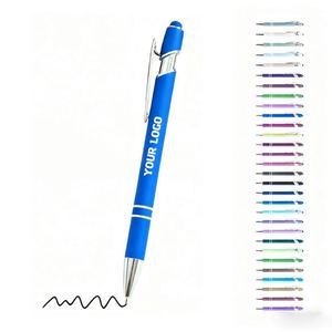 Bolígrafo Profesional Personalizado con Logotipo en Oro Rosa de Lujo, Bolígrafo Metálico 2 en 1 con Punta Suave para Pantallas Táctiles - Product Image 1