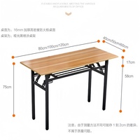 Table de formation simple et pliable, vente directe d'usine, table d'apprentissage scolaire, bureau rectangulaire, table pliante pour salle de conférence