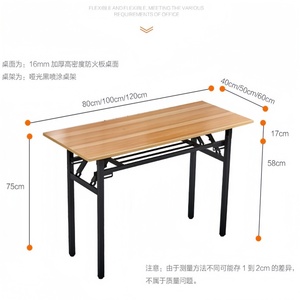 Mesa de Entrenamiento Simple y Plegable, <span class=keywords><strong>Venta</strong></span> Directa de Fábrica, Mesa de Aprendizaje Escolar, Escritorio Rectangular, Mesa Plegable para Sala de Conferencias - Product Image 6