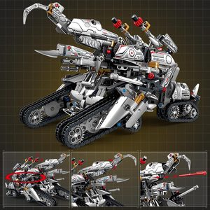 KAIZHI KY1100 MOC Super Héros Film Blocs de Construction Transformables en Plastique Briques <span class=keywords><strong>Robot</strong></span> DIY Puzzle d'Assemblage Jouets Éducatifs - Product Image 4