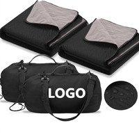 Tapis de pique-nique portable pliable imperméable durable léger en velours, couverture de camping extérieure épaisse et chaude, anti-humidité