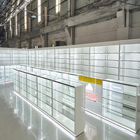 ONI Shopfitting Affichage commercial moderne minimaliste Optimiser l'expérience vitrine de marchandises LED Transparent Commercial