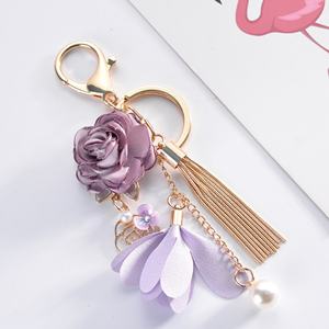 พวงกุญแจโลหะขายส่ง 3 มิติ น่ารัก แฟชั่น หรูหรา รูปดอกทิวลิป จี้ประดับ พวงกุญแจหรูหราประดับเพชร - Product Image 2