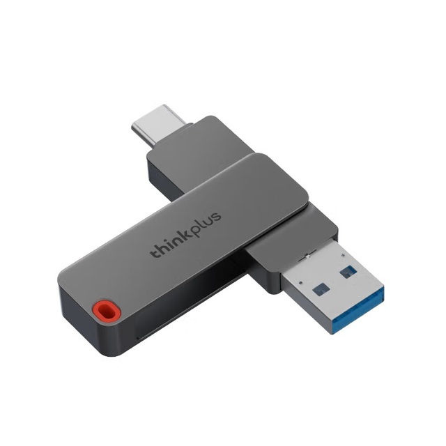Swivel Type-C USB Flash Drive 2-in-1 32GB & 128GB Capacity Metal Stick with USB 3.2 USB C Interface