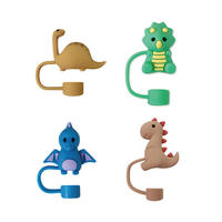 Capuchon de paille en silicone de 0,4 pouce pour tasses Stanley Capuchons de paille anti-poussière pour animaux marins mignons pour accessoires de tasse Stanley