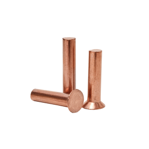 Remache sólido de cobre de cabeza avellanada, remache sólido de cabeza plana, remache de accionamiento de cabeza grande M2-M8 de fábrica china - Product Image 1