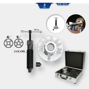 BRILLIANT TOOLS - BT671250 Extracteur de moyeu de roue hydraulique, 98mm-12,5 cm - EAN 4042146781142 TRANSMISSION - Product Image 2