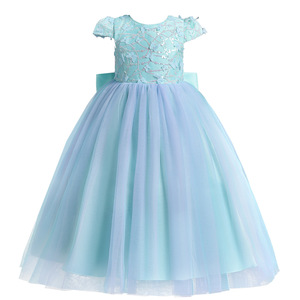 Girls' Mid Length Tulle Princess Dress O Neck A Line Green Wine Red Rose Color For Flower Girls - Product Image 5