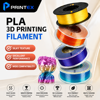 Filament d'imprimante 3D en PLA soyeux, double couleur, dégradé arc-en-ciel, 1,75 mm, 1 kg, brillant, soyeux, matériau d'impression FDM, modèles décoratifs