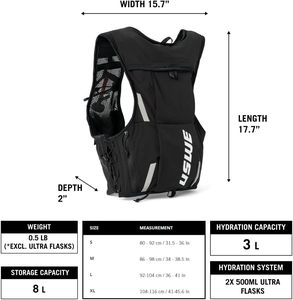 Free sample <b>Running</b> Hydration Vest Backpack,Lightweight Insulated Pack <b>with</b> 1.5L Water Bladder Vest Bag Daypack - Product Image 6