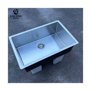 Évier de cuisine en acier inoxydable de grande capacité, montage sur le dessus à fente unique avec accessoire de montage d'égouttage, conception de poste de travail intégrée - Product Image 2