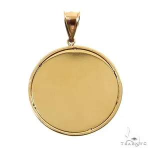 Pendentif photo religieux en or 10 carats avec diamants, 25 mm, bijoux personnalisés avec photo, cadeau personnalisé pour homme et femme, collier - Product Image 2