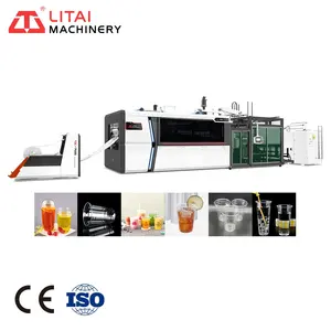 Fully Automatic Servo Drive Kitchen Product Disposable Plastic Glass Plates And Cups Making Machine