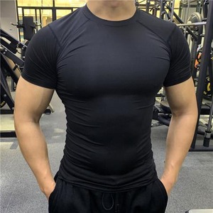 T-shirt de sport compressé pour homme, de haute qualité, à séchage rapide, pour la course à pied et la gym - Product Image 1