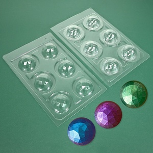 XJH 8 pièces 3D en forme de boule dur cuisson pâtisserie gâteau décoration moules <span class=keywords><strong>cercle</strong></span> formes plastique chocolat moule - Product Image 6