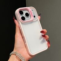 Coque de téléphone minimaliste rainurée avec support d'objectif pour iPhone 17 16 15 14 13 12 11 Pro Max