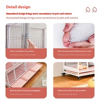 Cage d'élevage de chats en plastique et fer renforcé Cage d'intérieur pour lapins et pigeons avec fermeture à bouton pour chiens