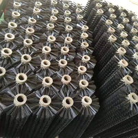 Brosse à rouleaux de qualité industrielle OEM avec poils en nylon, diamètre et longueur personnalisables, brosse métallique à tige en acier pour le nettoyage