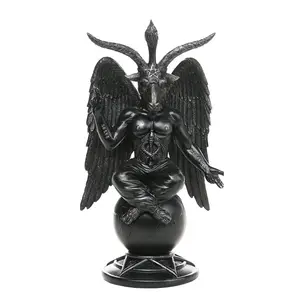 Resina Baphomet Antichità 25 centimetri Figurine di bronzo di colore