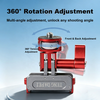 Support de caméra d'action pour rétroviseur, adaptateur rotatif à 360° en alliage d'aluminium pour GoPro DJI Insta360, accessoires vidéo pour voiture