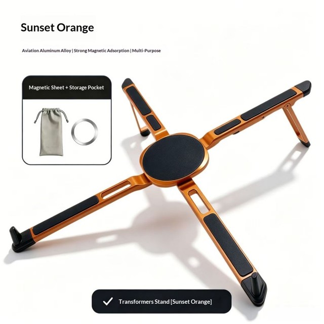 Portable Lightweight Aluminum Alloy Laptop Stand Office Foldable Adjustable Magnetic Heat Dissipation Phone Tablet Holder Custom