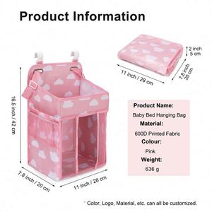 Organizador de Pañales Colgante para Bebé, Listo para Enviar, de Fábrica con Certificación BSCI, Organizador para Cuarto de Bebé Recién Nacido - Product Image 3