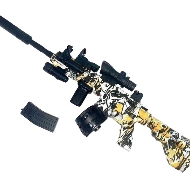 Gel Blaster Gun M416 Electric Gel Blaster Gun Electric Shoot Splat Splatter Blaster Outdoor Shooting Game Toys