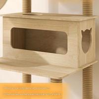 Árbol para Gatos de Madera Maciza Premium, Multifuncional, con Cápsula Espacial, Cuna Espacial y Postes Rascadores para el Juego de los Gatos
