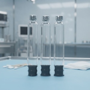 Durable <b>Refill</b> <b>Pen</b> Rubber Stopper Transparent Glass 3ml Sterile Round Design Suitable Skincare Cream Packaging Cartridge - Product Image 4