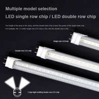 Tube fluorescent en verre T8 tubes de lampe de remplacement Tube de lumière LED T8 G13 en plastique d'aluminium très brillant