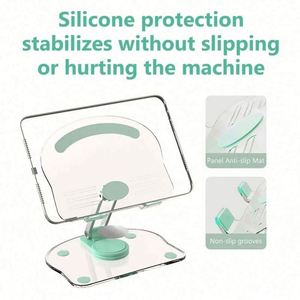 Support de bureau universel rotatif transparent en nylon pour téléphone portable et tablette, réglable et pliable, pratique pour le streaming en direct - Product Image 4