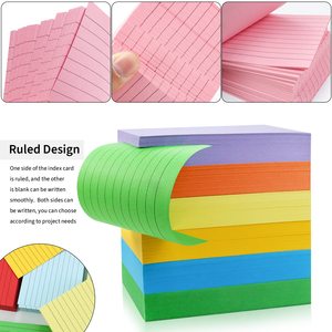 Bulk Wholesale Custom 3x5 Inch 120 Sheets/pack Index Cards Ruled Color <strong>Study</strong> Note Memo <strong>Pads</strong> for Learning School and Office - Product Image 3