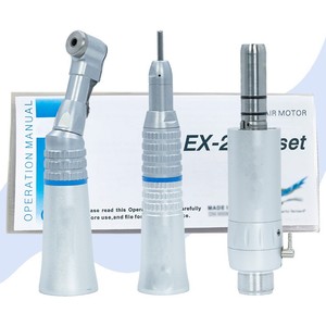 Ensemble de pièces à main dentaires à basse vitesse avec bouton-poussoir, comprenant une tête contra-angle et un cône nasal droit, pour moteur pneumatique 2/4 trous, destiné aux cliniques dentaires - Product Image 5