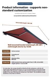 Automatische Outdoor Intrekbare Luifel Zonneschermen Cassette Opvouwbare Tuin Gebouwen Zon Beschermende Luifels - Product Image 6