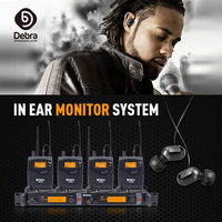Professionnel 160 pi. Système de moniteur de scène intra-auriculaire sans fil UHF Mélangeur de carte son audio à suppression de bruit à 2 canaux pour scène de studio