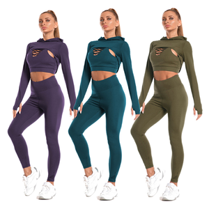 Conjunto de Yoga de 2 Piezas para Mujer, Diseño 2026, Manga Larga, Secado Rápido, Ropa Deportiva para Pilates, Gimnasio y Entrenamiento - Product Image 2