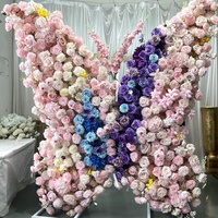 FG Romantique Luxe Rose Bleu et Violet Papillons Colorés Fleurs pour Mariages Événements Fêtes Décoration Maison